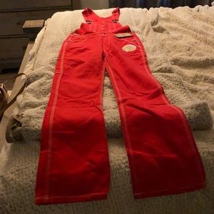 Dickies Juniors Red Overalls